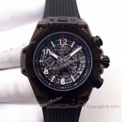 Hublot Unico Sapphire Replica Wristwatch Skeleton Chronograph Face